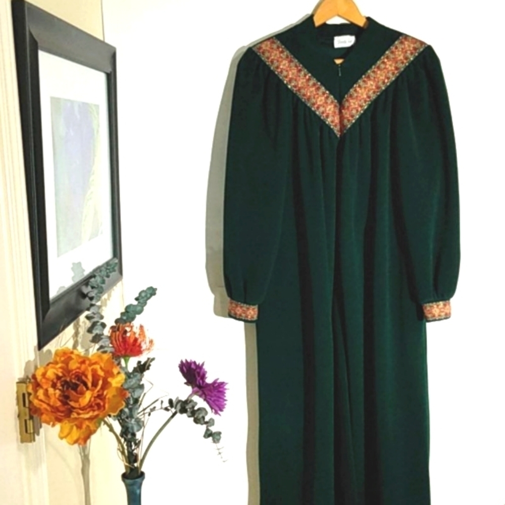 VANITY FAIR FULL LENGTH DAY ROBE DUST COAT NIGHTGOWN SIZE MEDIUM